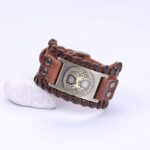 accessoire viking bracelet cuir arbre de vie
