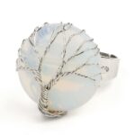 bague arbre de vie opale