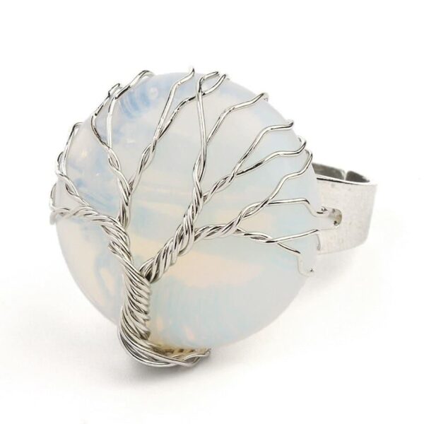 bague arbre de vie opale