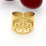 bague dorée arbre de vie