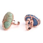 bague en cuivre vert arbre de vie