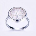 bague opale blanche arbre de vie