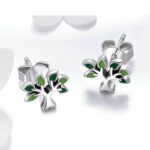 bijoux arbre de vie feuilles vertes