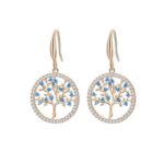 boucles d’oreilles arbre de vie chic or