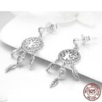 boucles d'oreilles attrape rêve arbre de vie