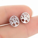 boucles d'oreilles clou arbre de vie