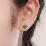 boucles d'oreilles en argent arbre de vie