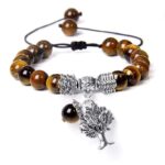bracelet arbre de vie pierre œil-de-tigre