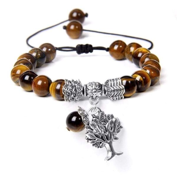 bracelet arbre de vie pierre œil-de-tigre