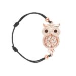 bracelet en cuir arbre de vie chouette