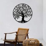 Décoration murale arbre de vie en fer 45cm